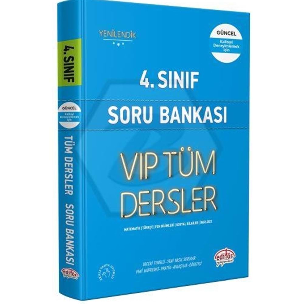 4.SINIF TÜM DERSLER S.BANKASI EDİTÖR