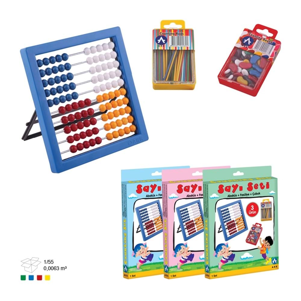 ABAKÜS SAYI ÇUBUĞU VE FASULYESİ SETİ ARK