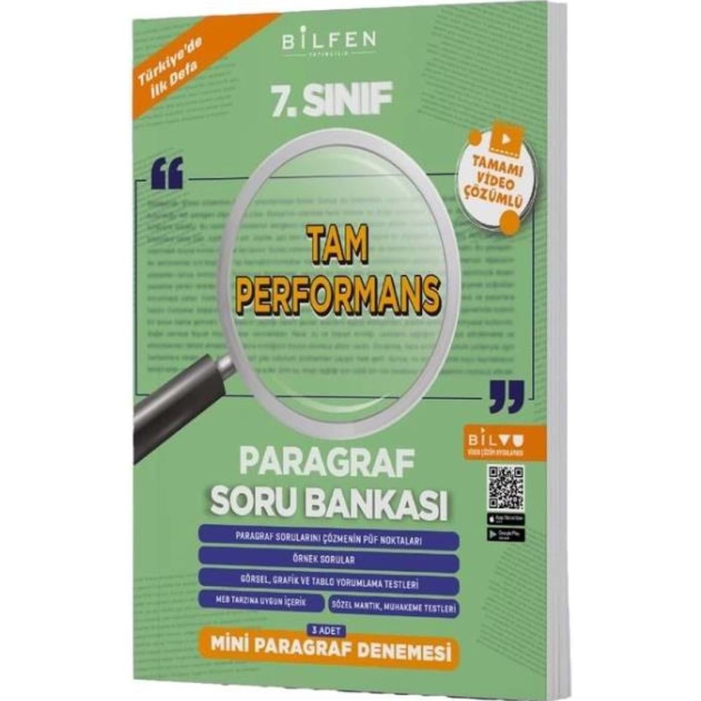 7.SINIF PARAGRAF S.BANKASI BİLFEN