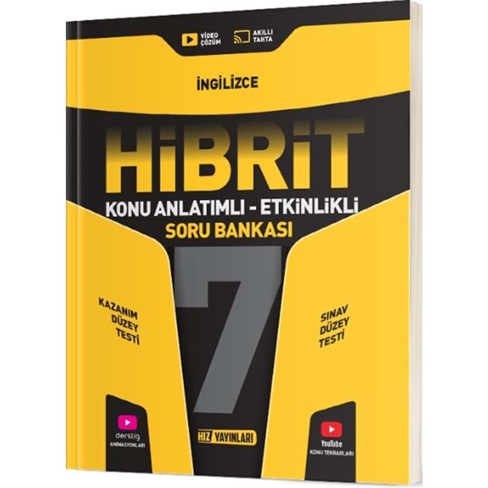 7.SINIF HİBRİT İNGİLİZCE SORU BANKASI HIZ YAYINLARI
