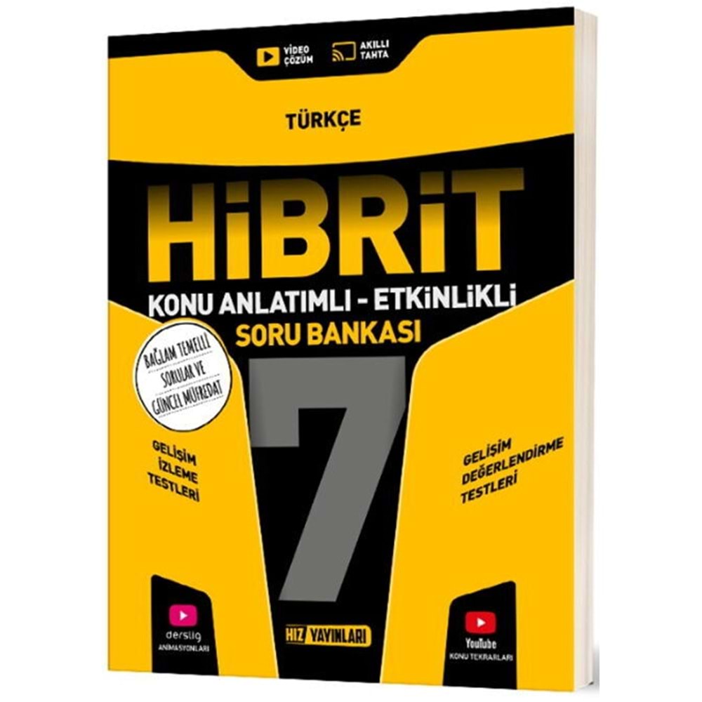 7.SINIF HİBRİT TÜRKÇE SORU BANKASI HIZ YAYINLARI