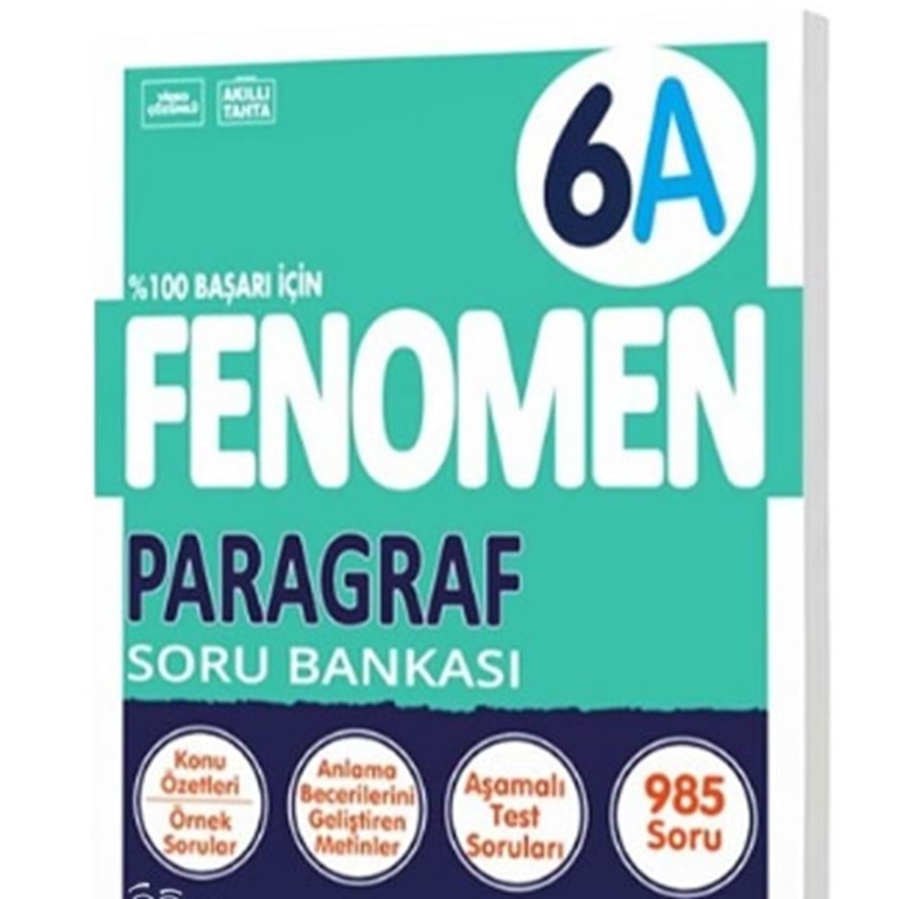 6.SINIF PARAGRAF (A) SORU BANKASI FENOMEN