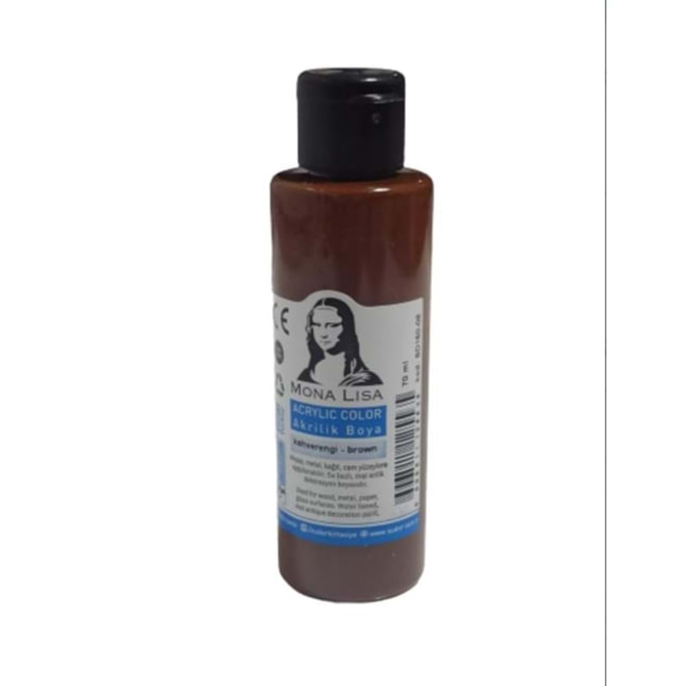 AKRİLİK BOYA 70 ML KAHVERENGİ MONA LİSA