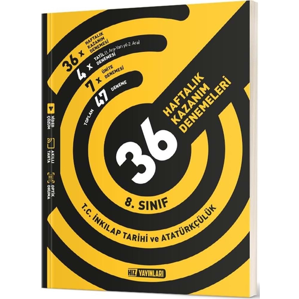 8.SINIF 36 HAFTALIK İNKILAP TARİHİ DENEME HIZ