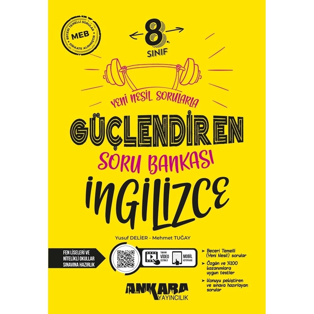 8.SINIF GÜÇLENDİREN İNGİLİZCE SORU BANKASI ANKARA YAYINLARI