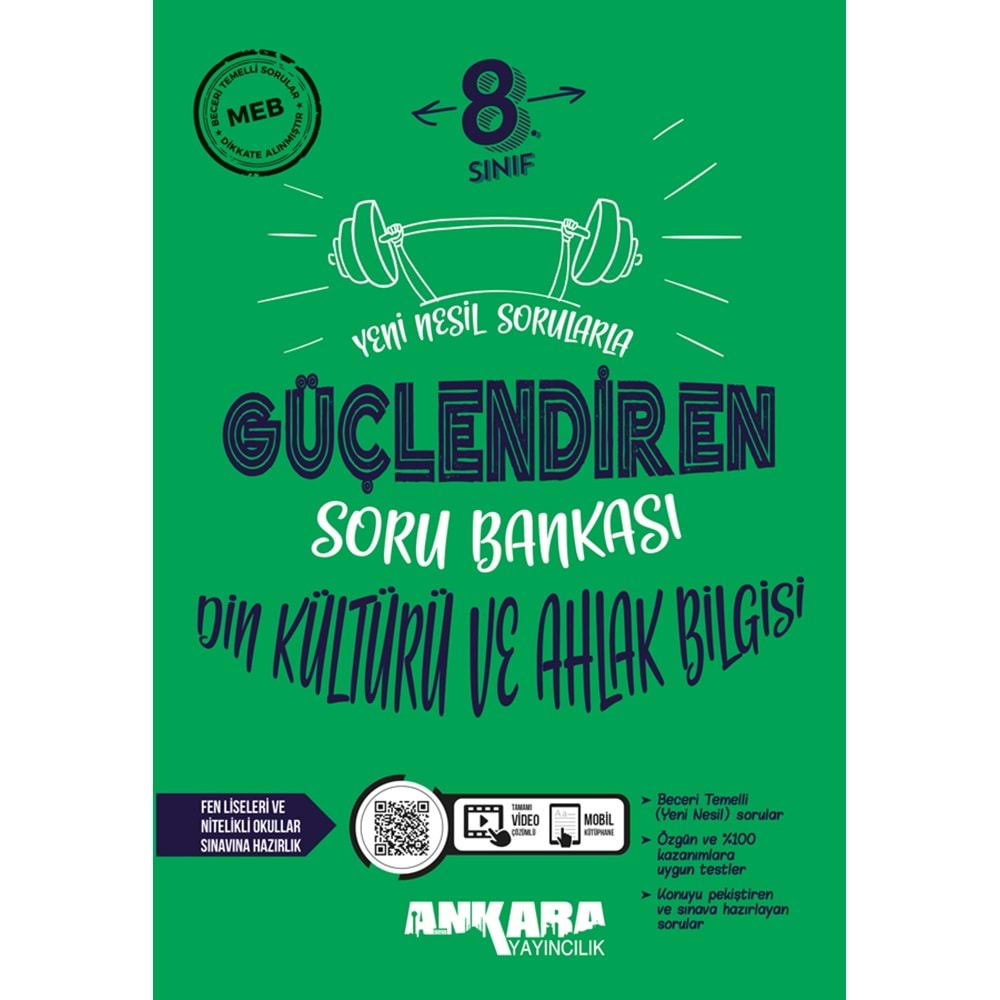 8.SINIF GÜÇLENDİREN DİN KÜLTÜRÜ SORU BANKASI ANKARA YAYINLARI