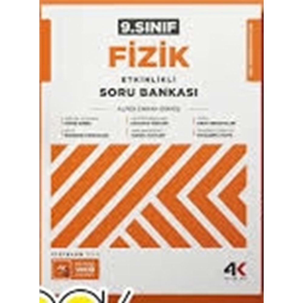 9.SINIF ETKİNLİKLİ FİZİK SORU BANKASI 4K YAYINLARI