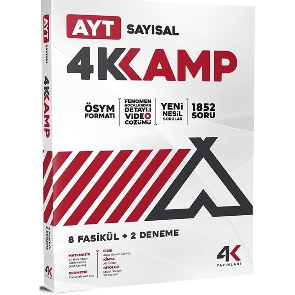 AYT KAMP SAYISAL8 FASİKÜL+2 DENEME 4K YAYINLARI