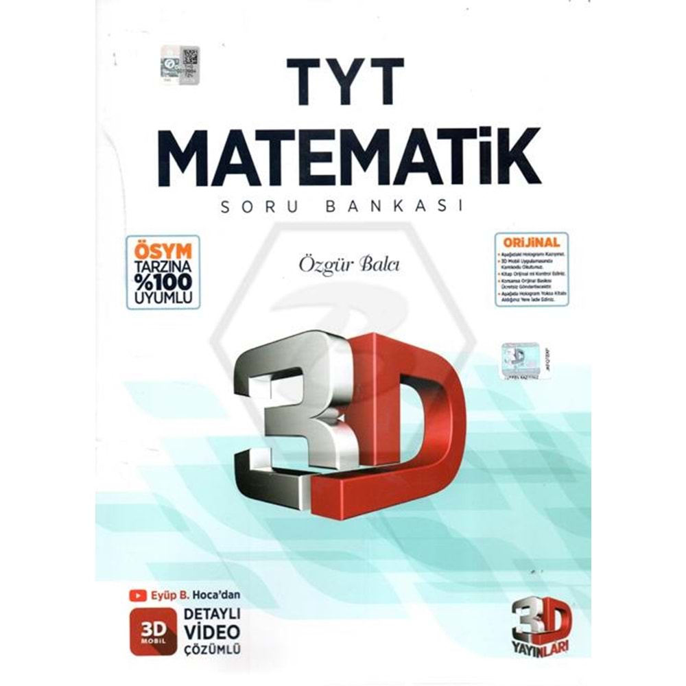 TYT MATEMATİK SORU BANKASI 3D YAYINLARI