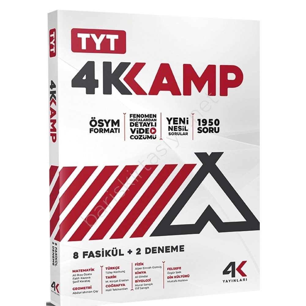 TYT KAMP 8 FASİKÜL+2 DENEME 2025-2026 4K YAYINLARI