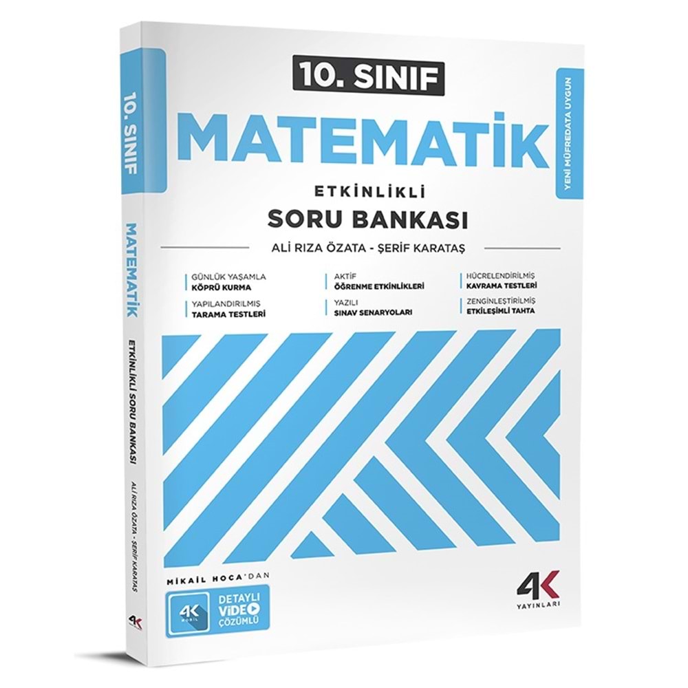 10.SINIF TAM İZLEME MATEMATİK SORU BANKASI 4K YAYINLARI