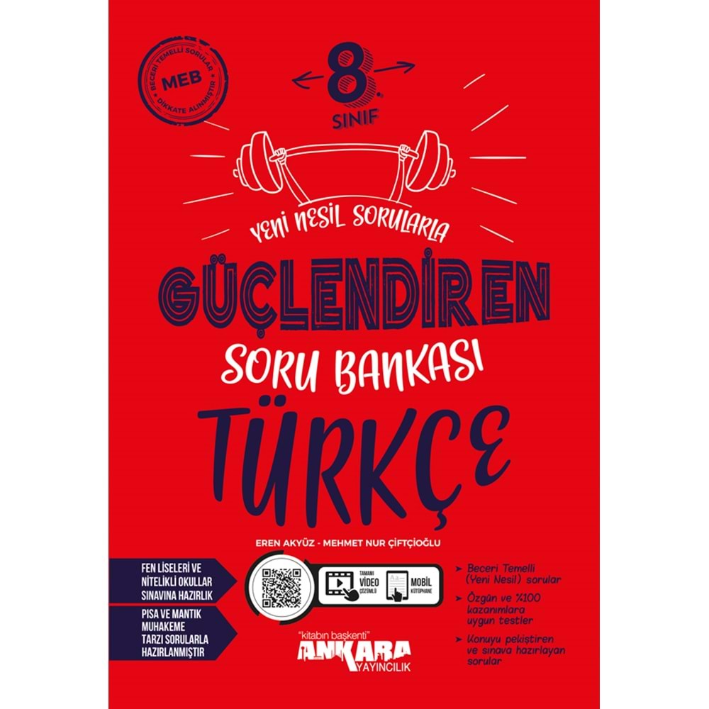 8.SINIF GÜÇLENDİREN TÜRKÇE SORU BANKASI ANKARA