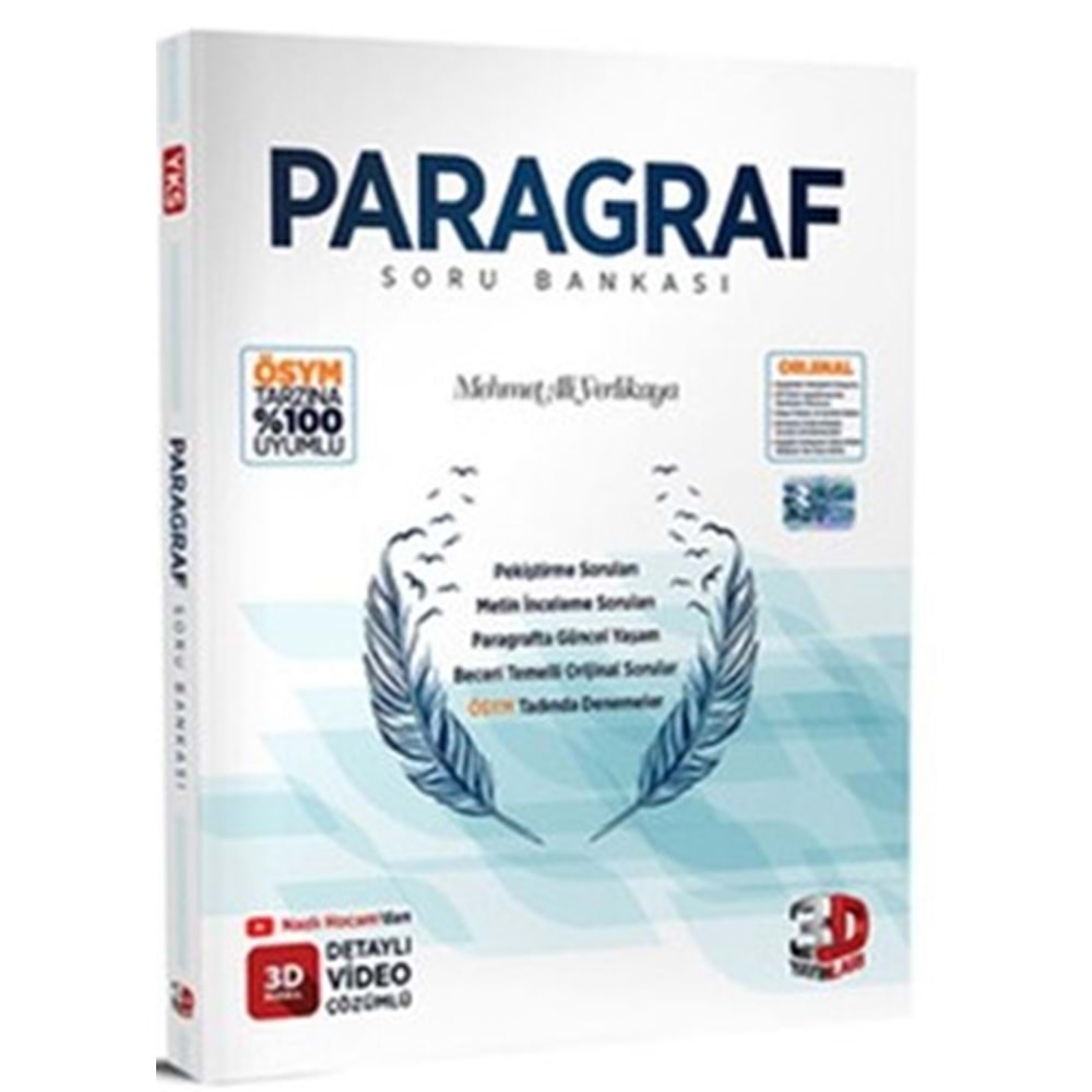 TYT PARAGRSF KONU ÖZETLİ DORU BANKASI 3D YAYINLARI