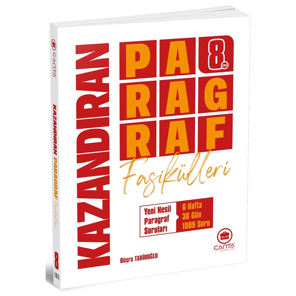 8.SINIF PARAGRAF KAZANDIRAN FASİKÜLLER ÇANTA
