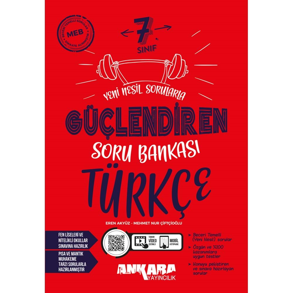 7.SINIF GÜÇLENDİREN TÜRKÇE SORU BANKASI ANKARA