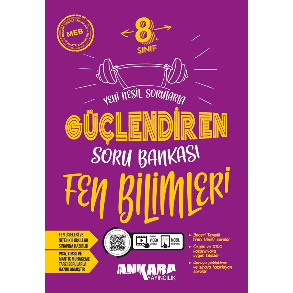 8.SINIF GÜÇLENDİREN FEN BİLGİSİ S.BANKASI ANKARA