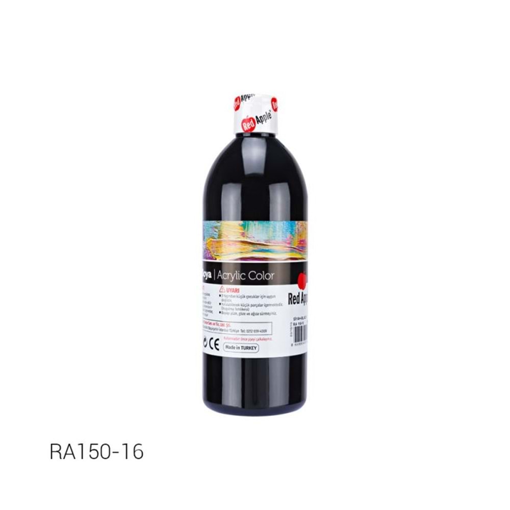 AKRİLİK BOYA 500 GR SİYAH RED APPLE