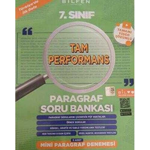 7.SINIF PARAGRAF S.BANKASI BİLFEN