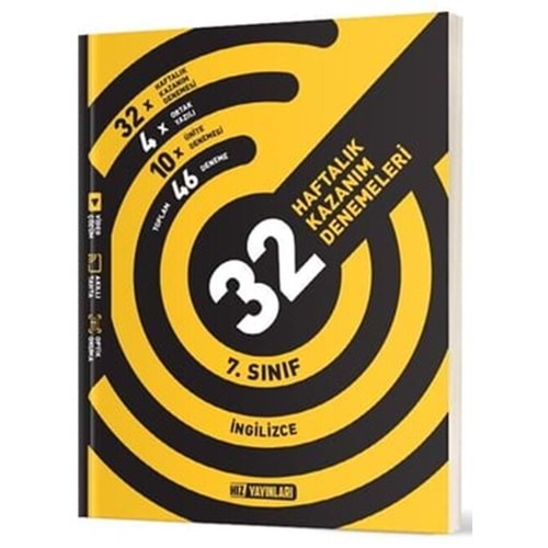 7.SINIF İNGİLİZCE HAFTALIK DENEME HIZ YAYINLARI