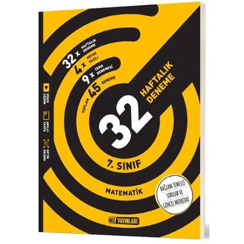 7.SINIF MATEMATİK HAFTALIK DENEME HIZ YAYINLARI
