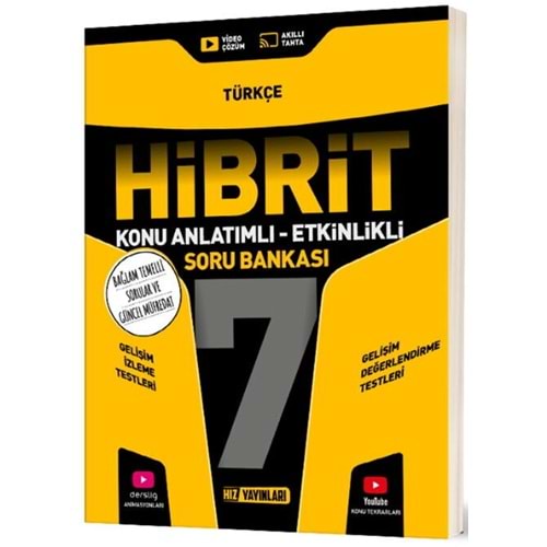 7.SINIF HİBRİT TÜRKÇE SORU BANKASI HIZ YAYINLARI