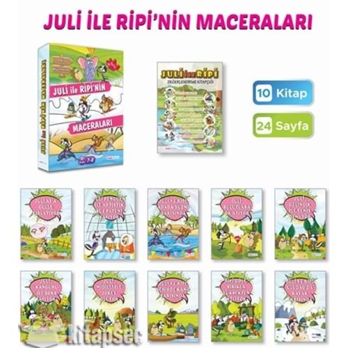 JULİ İLE RİPİ 10 LU MASAL SETİ MAVİ DENİZ