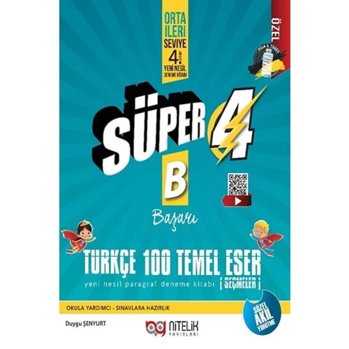 4.SINIF SÜPER TÜRKÇE 100 TEMEL ESER NİTELİK
