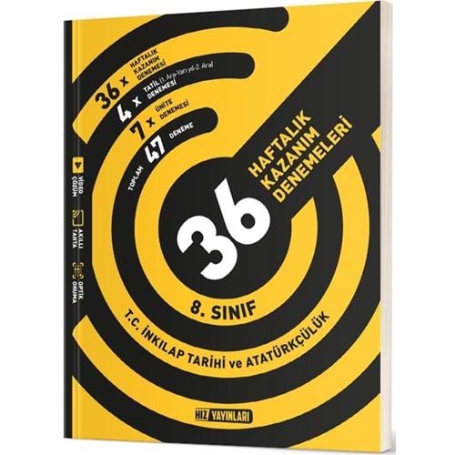 8.SINIF 36 HAFTALIK İNKILAP TARİHİ DENEME HIZ