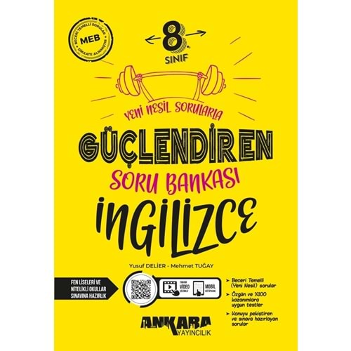 8.SINIF GÜÇLENDİREN İNGİLİZCE SORU BANKASI ANKARA YAYINLARI