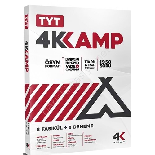 TYT KAMP 8 FASİKÜL+2 DENEME 2025-2026 4K YAYINLARI