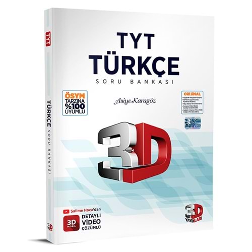 TYT TÜRKÇE SORU BANKASI 3D YAYINLARI