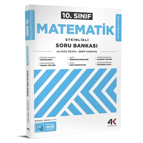 10.SINIF TAM İZLEME MATEMATİK SORU BANKASI 4K YAYINLARI