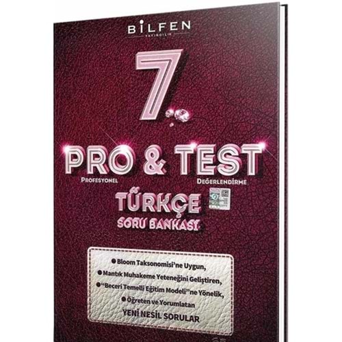 7.SINIF TÜRKÇE PRO&TEST SORU BANKASI BİLFEN