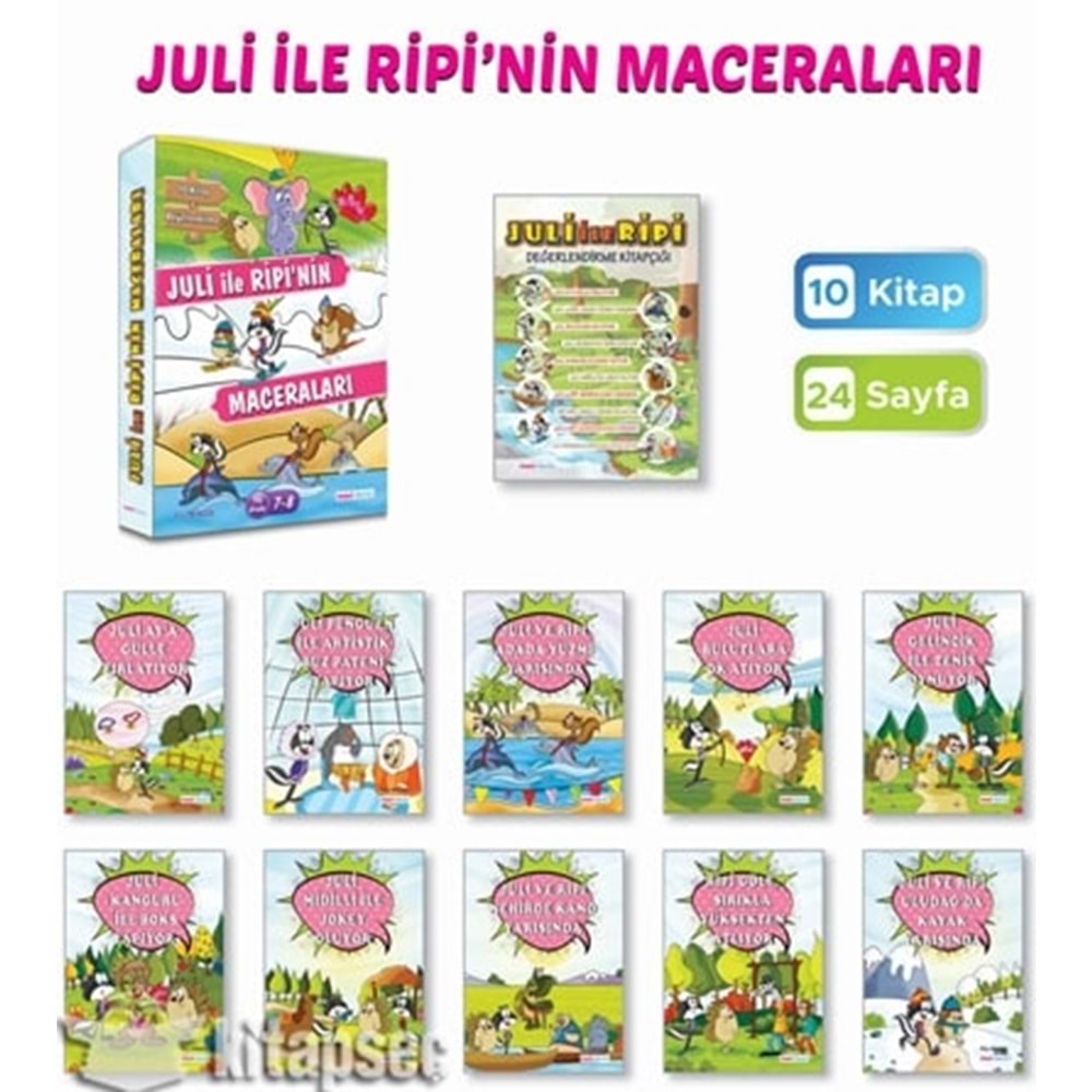 JULİ İLE RİPİ 10 LU MASAL SETİ MAVİ DENİZ