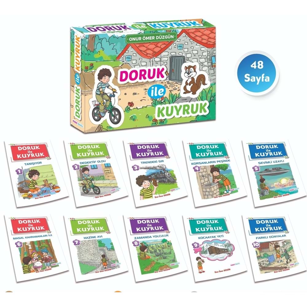 DORUK İLE KUYRUK 10 LU HİKAYE SETİ MAVİ DENİZ